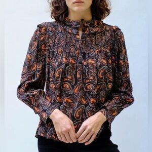 NWT Anthropologie Antik Batik Otto Blouse